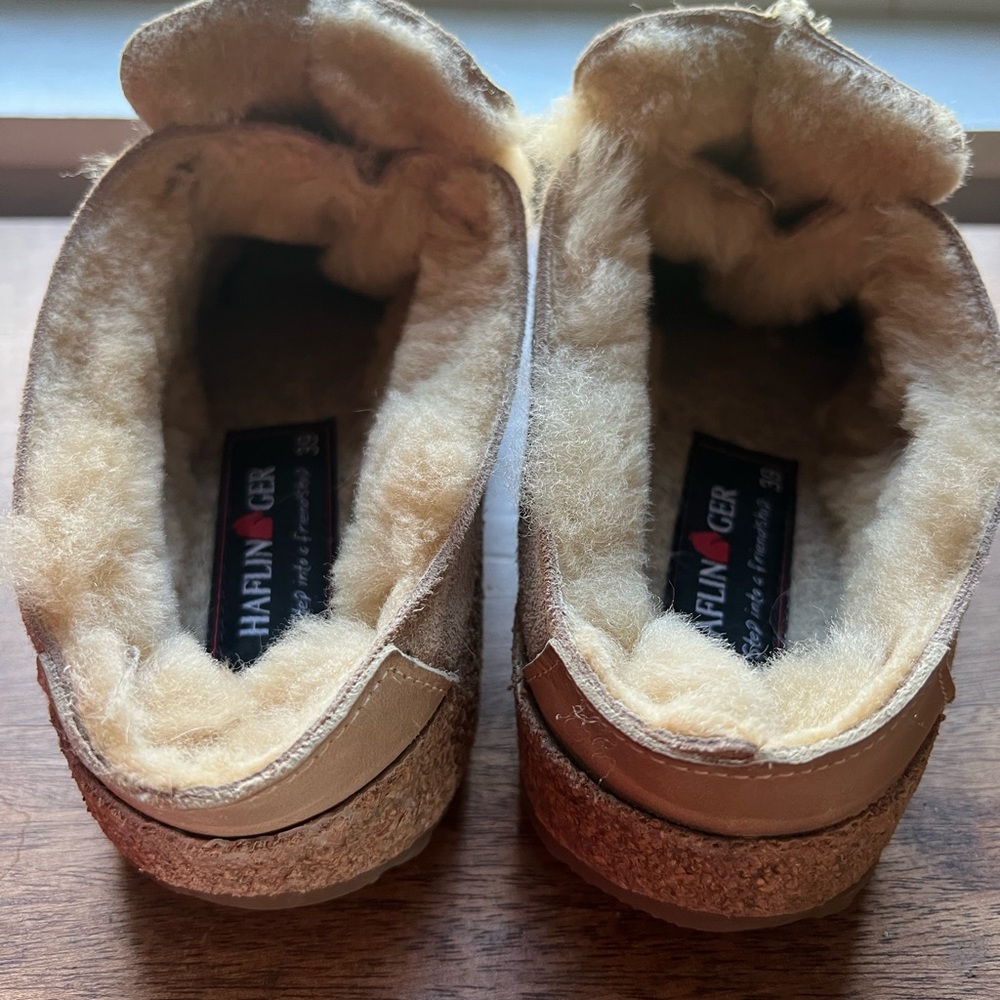 Haflinger Saskatchewan Fur Autumn/Winter Clog Slippers 39 ❄️ Birkenstock-like - Picture 2 of 4